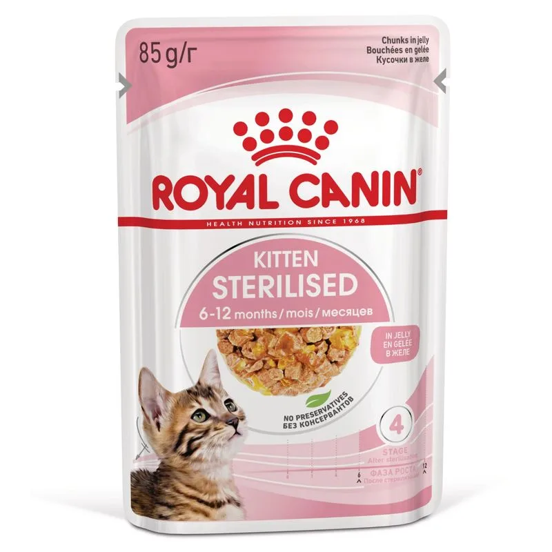 Royal Canin Kitten Sterilised in Gelatina (Set %: 48 x 85 g)
