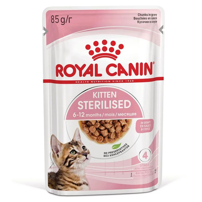 Royal Canin Kitten Sterilised in Salsa (Set %: 48 x 85 g)