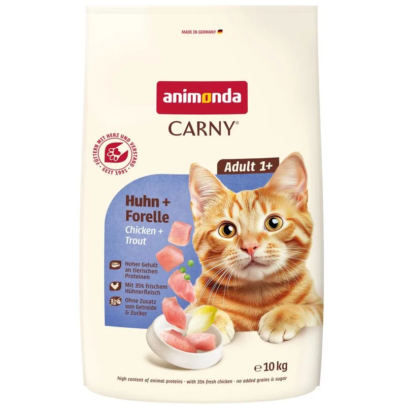 animonda Carny Adult Pollo + Trota Crocchette per gatto (Set %: 2 x 10 kg)
