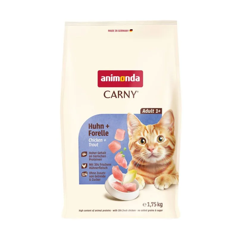 animonda Carny Adult Pollo + Trota Crocchette per gatto (Set %: 3 x 1,75 kg)