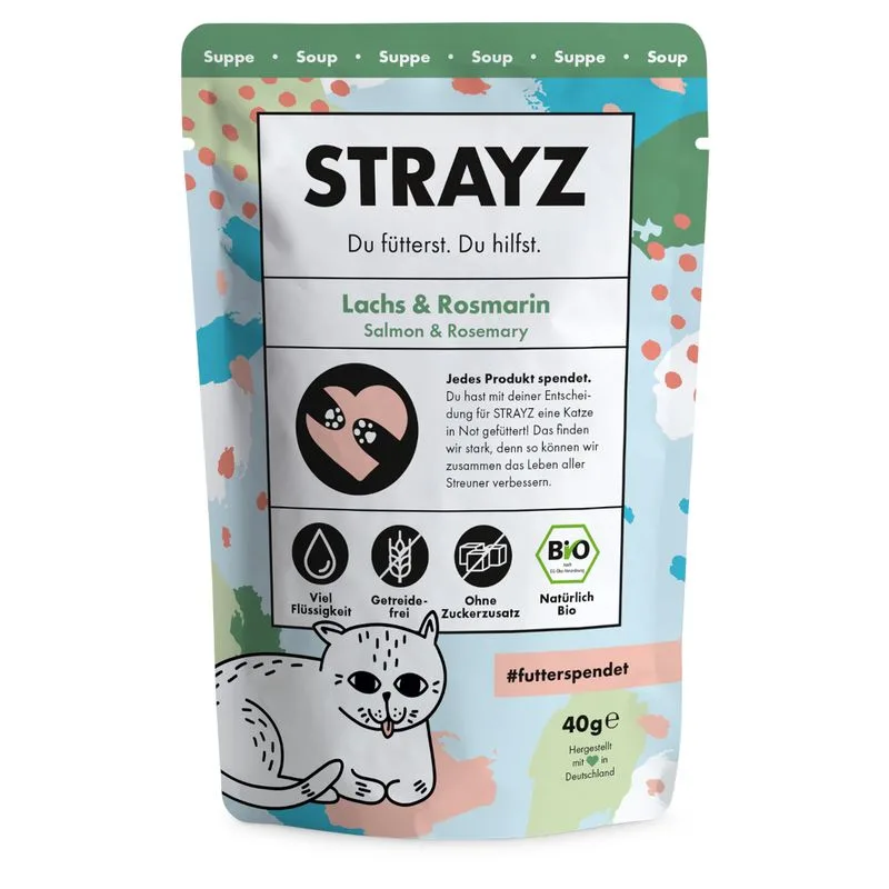 STRAYZ BIO Soup 14 x 40 g Umido per gatto