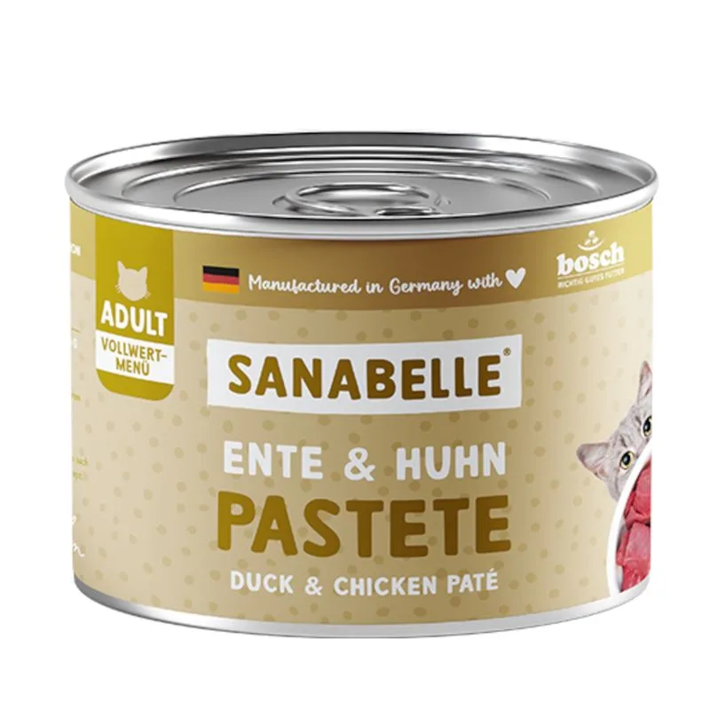 Sanabelle All Meat 24 x 195 g Alimento umido per gatti (Anatra & Pollo)