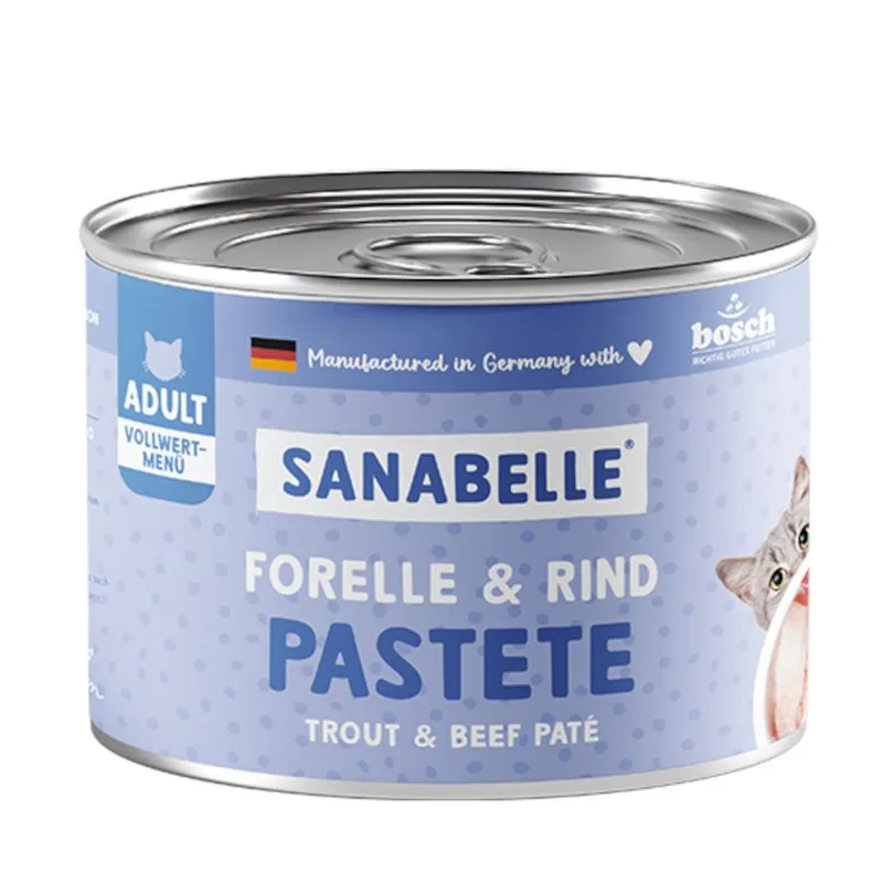 Sanabelle All Meat 24 x 195 g Alimento umido per gatti (Sanabelle All Meat 24x195g Alimento umido gatti-Trota & Manzo**)