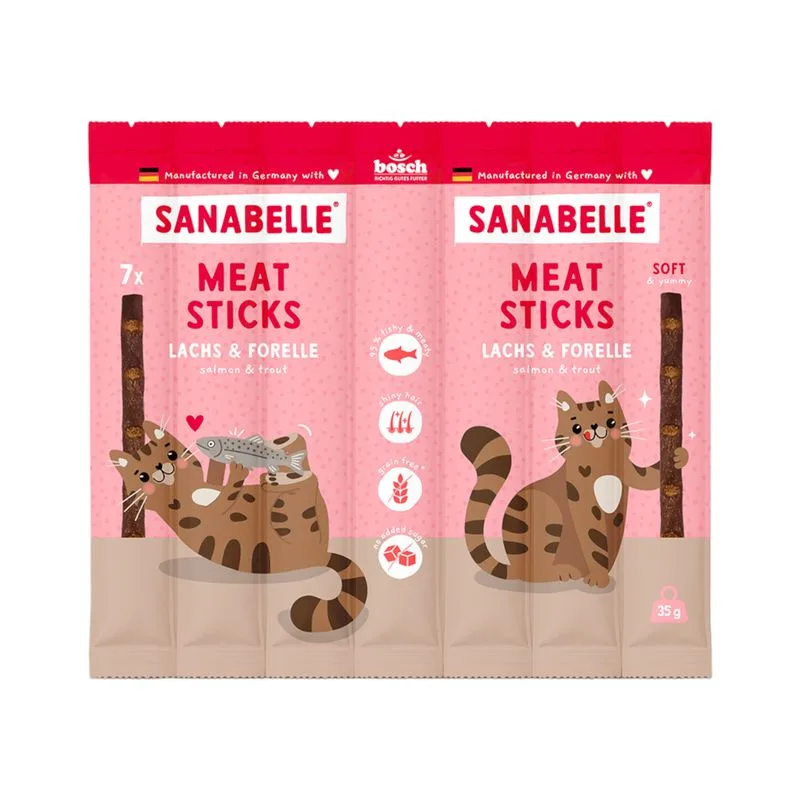 Sanabelle Meat Sticks (Set %: 16 x 35 g Salmone & Trota)