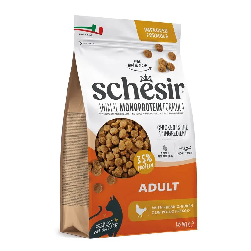 Schesir Adult Monoprotein con Pollo (Set %: 3 x 1,5 kg)