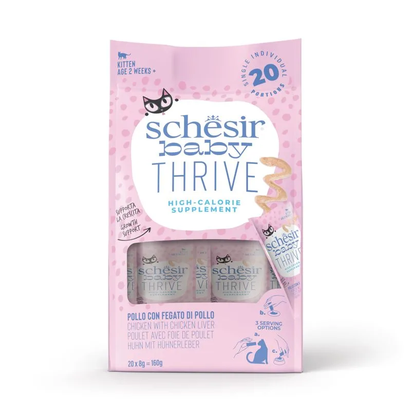Schesir Baby Thrive 20 x 8 g Complemento alimentare per gatto