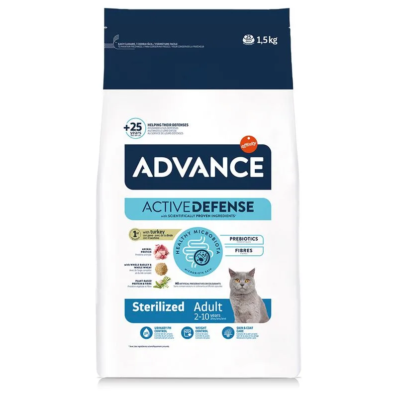 Advance Cat Sterilized Adult Tacchino Crocchette per gatto (1,5 kg)