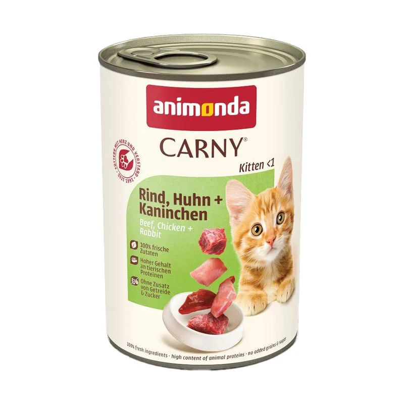 animonda Carny Kitten 12 x 400 g (Manzo, Pollo & Coniglio)
