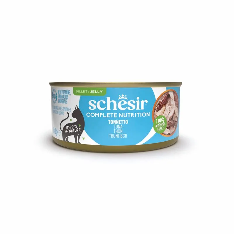 Schesir Complete Nutrition Filetti in gelatina 24 x 140 g in lattine (Tonnetto)