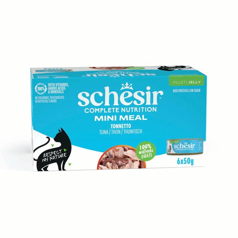 Schesir Complete Nutrition Filetti in gelatina 24 x 50 g in lattine (Tonnetto)