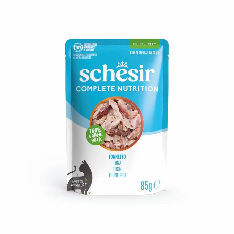Schesir Complete Nutrition Filetti in gelatina 24 x 85 g in buste (Tonnetto)