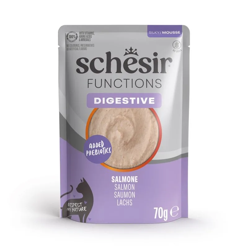 Schesir Functions Mousse 24 x 70 g (Digestive - Salmone)