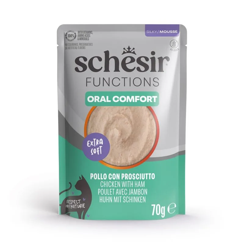 Schesir Functions Mousse 24 x 70 g (Oral comfort - Pollo con Prosciutto)
