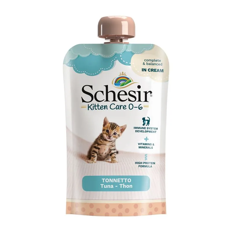 Schesir Kitten in crema 20 x 150 g Umido per gatto (Tonnetto)
