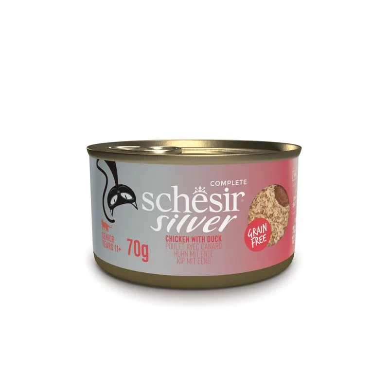 Schesir Silver Senior 12 x 70 g (Pollo & Anatra)