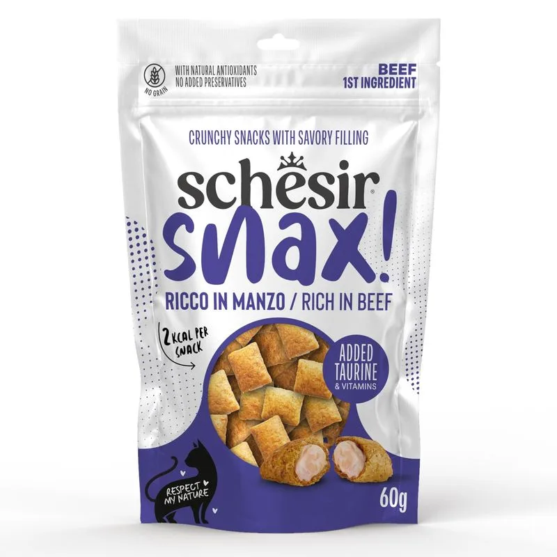 Schesir Snax! Pockets 60 g (Manzo)