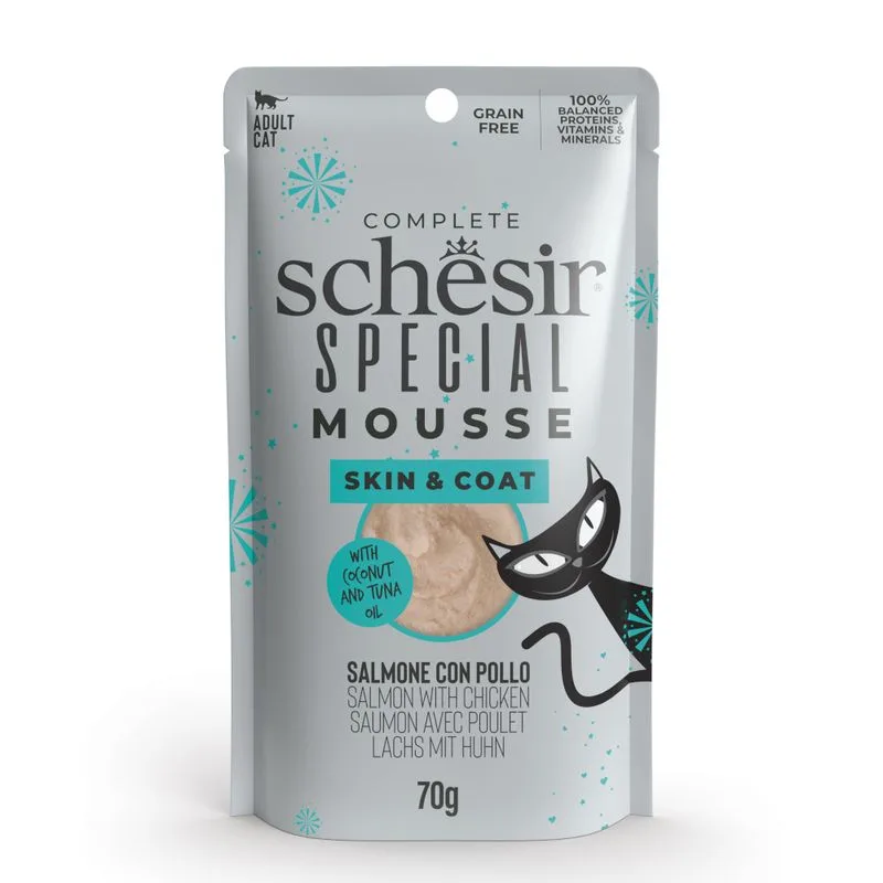 Schesir Special Mousse Skin & Coat 12 x 70 g Umido per gatto