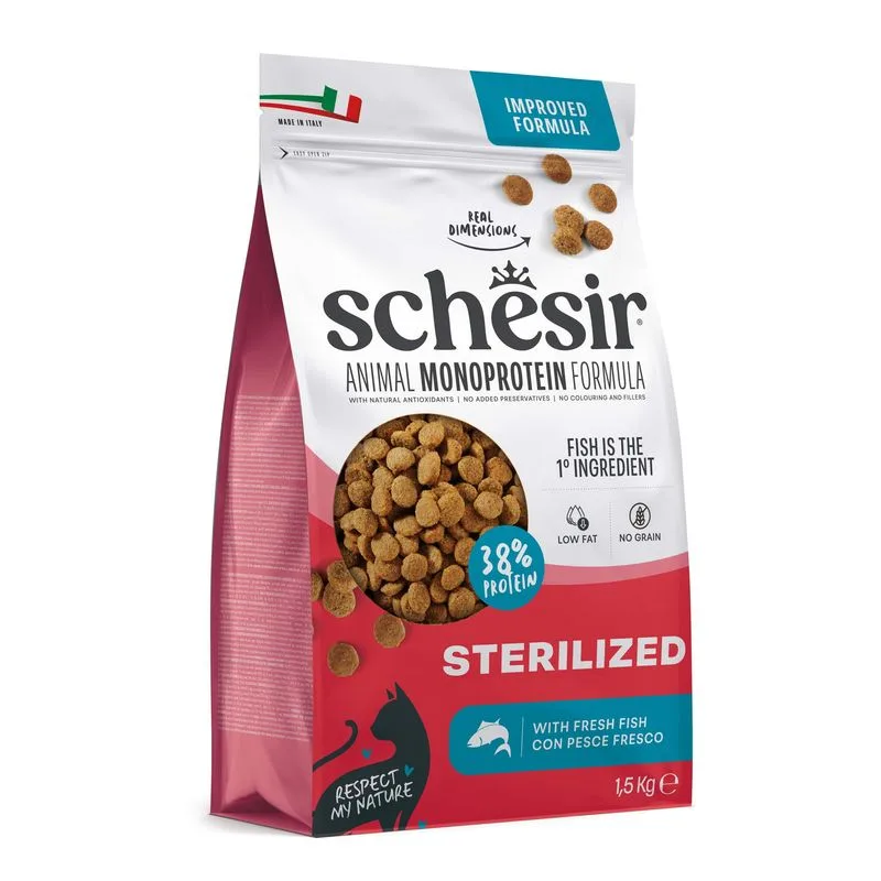 Schesir Sterilized con Pesce (Set %: 3 x 1,5 kg)