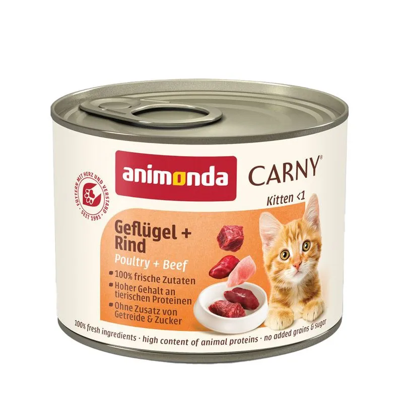 animonda Carny Kitten 24 x 200 g (Pollame & Manzo)