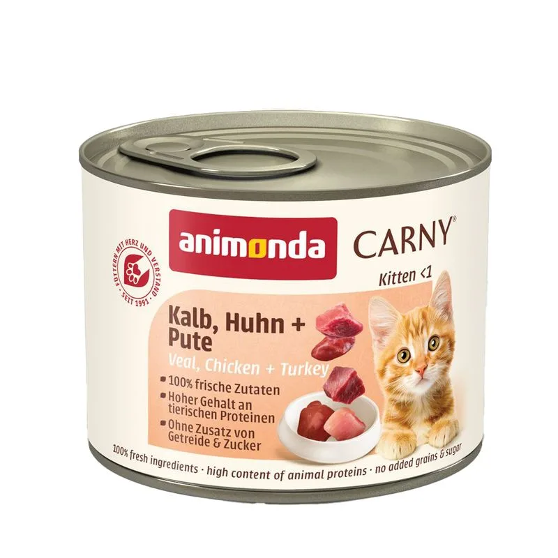animonda Carny Kitten 24 x 200 g (Vitello, Pollo & Tacchino)