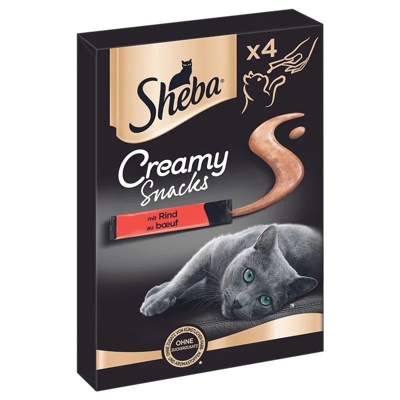 Sheba Creamy Snacks (4 x 12 g Manzo)