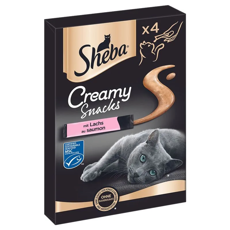 Sheba Creamy Snacks (Set %: 44 x 12 g Salmone)