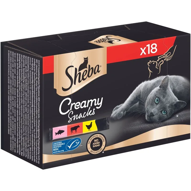 Sheba Creamy Snacks Pacco misto 18 x 12 g