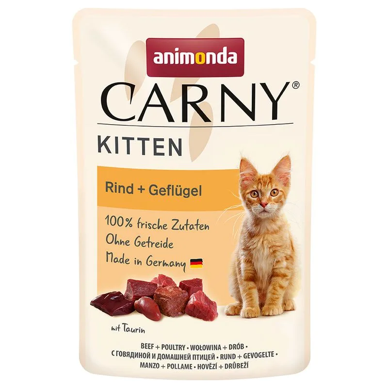 animonda Carny Kitten Buste 12 x 85 g (Manzo & Pollame)