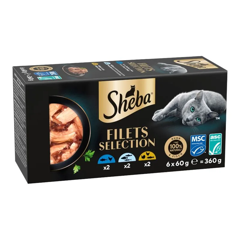 Sheba Filets 6 x 60 g (Mix I (3 varianti))