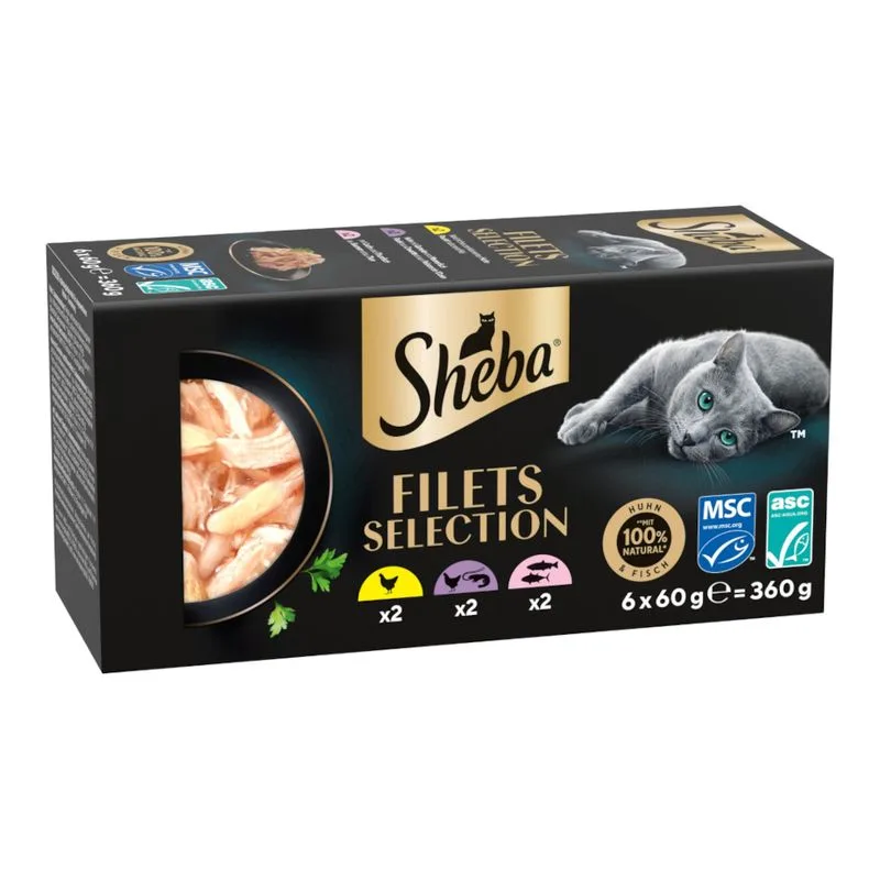 Sheba Filets 6 x 60 g (Mix II (3 varianti))
