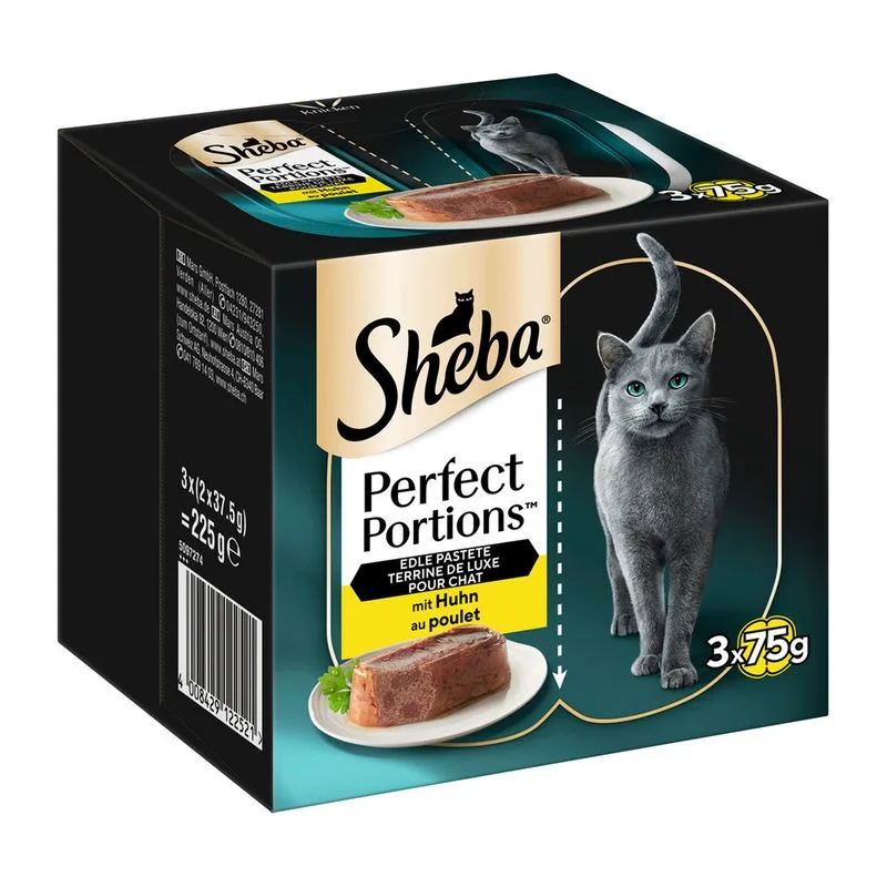 Sheba Perfect Portions 96 x 37,5 g Umido per gatto (Paté con pollo)