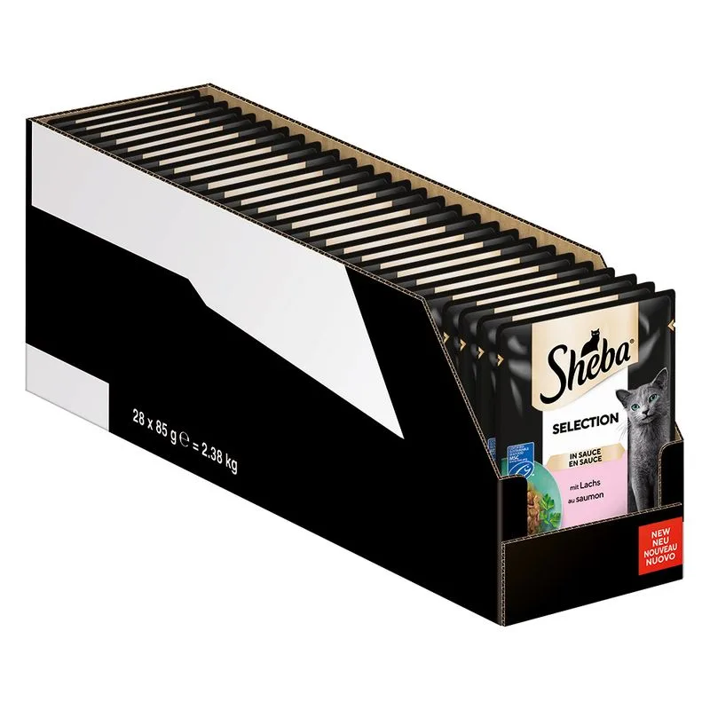 Sheba Variazioni Buste 56 x 85 g Umido per gatto (Selezione in salsa con salmone)