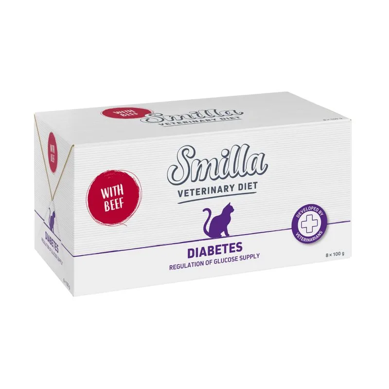 Smilla Veterinary Diet Diabetes Manzo umido gatto (Set %: 24 x 100 g)
