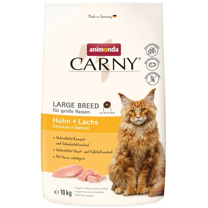 animonda Carny Large Breed Pollo + Salmone Crocchette per gatto (Set % 2 x 10 kg)