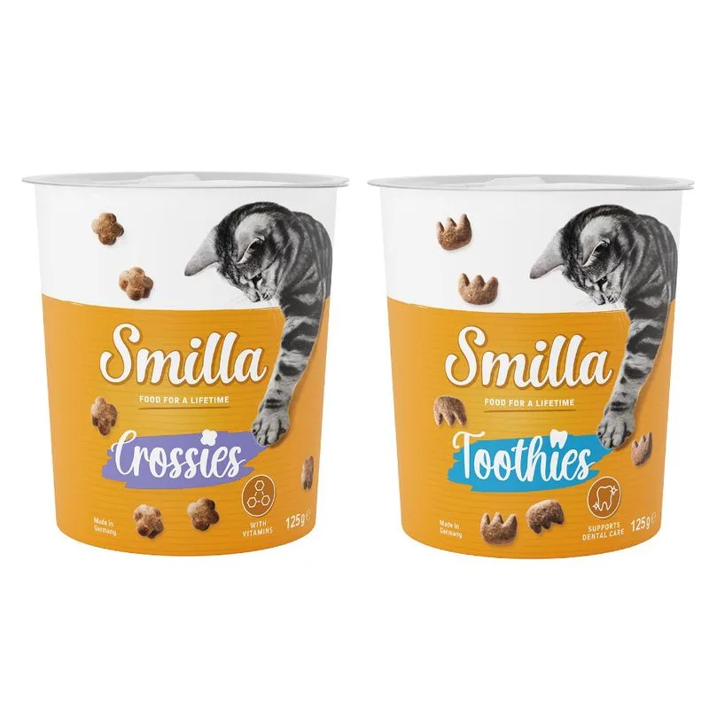 Set prova misto! 2 x 125 g Smilla Snack croccanti per gatti (Toothies & Crossies)