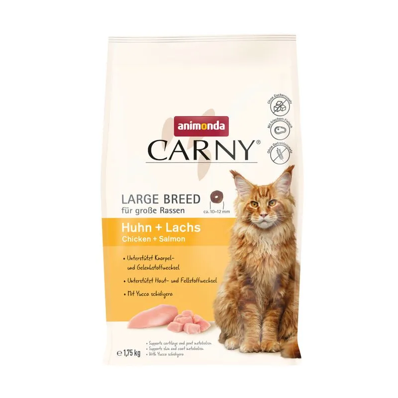 animonda Carny Large Breed Pollo + Salmone Crocchette per gatto (Set %: 3 x 1,75 kg)