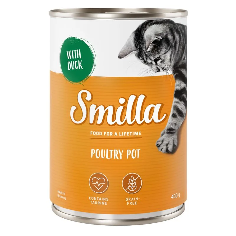 Set prova! Smilla Delizie al Pollo umido gatto (6 x 400 g -  2 x Pesce  + 2 x Manzo + 2 x Anatra)