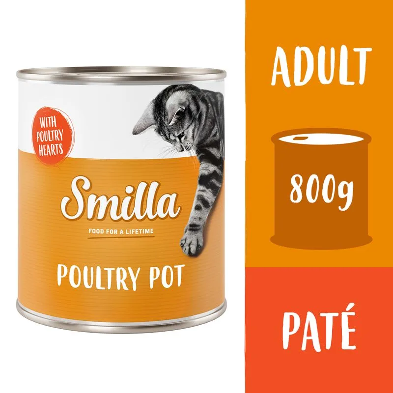 Set prova! Smilla Delizie al Pollo umido gatto (6 x 800 g -  2 x Pesce  + 2 x Manzo + 2 x Anatra)