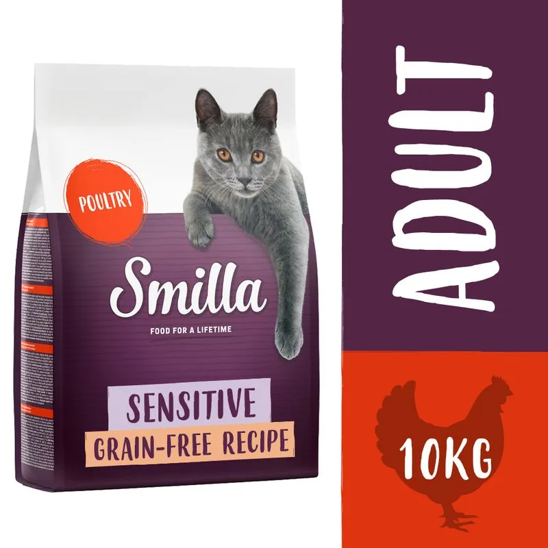 Smilla Adult Sensitive Senza Cereali Pollame Crocchette per gatti (Set %: 2 x 10 kg)