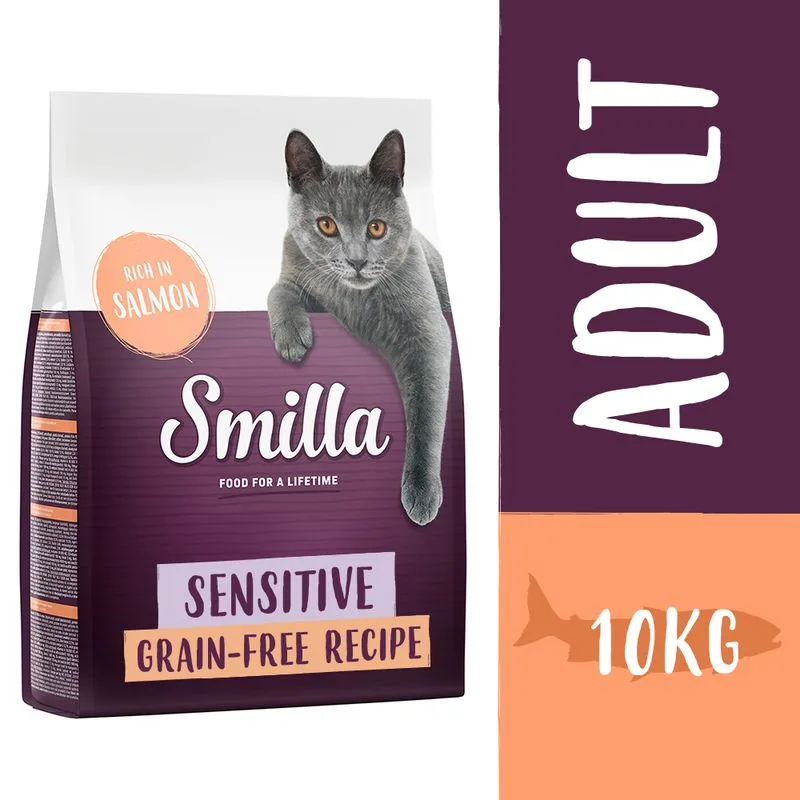 Smilla Adult Sensitive Senza cereali Salmone Crocchette per gatti (Set %: 2 x 10 kg)