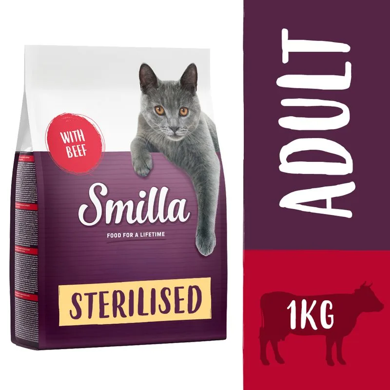 Smilla Adult Sterilised con Manzo Crocchette per gatti (1 kg)