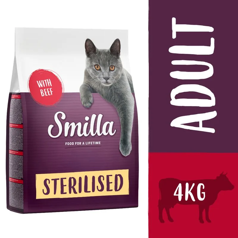 Smilla Adult Sterilised con Manzo Crocchette per gatti (4 kg)