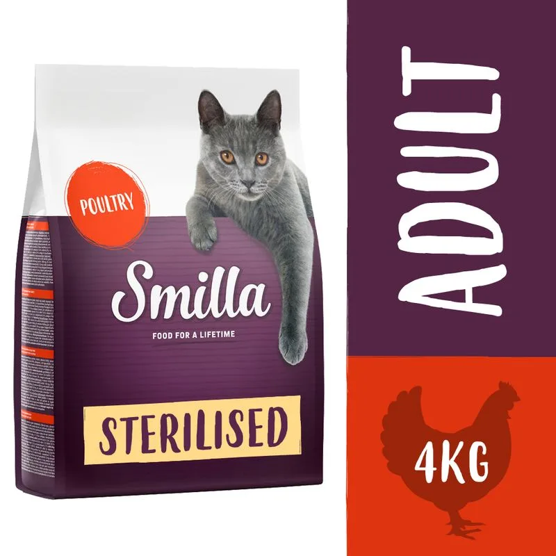 Smilla Adult Sterilised con Pollame Crocchette per gatti (4 kg)
