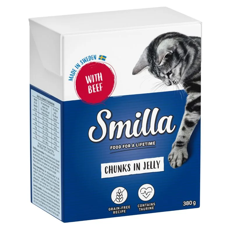 Smilla Bocconcini in Gelatina 24 x 380 g umido gatto (Manzo)