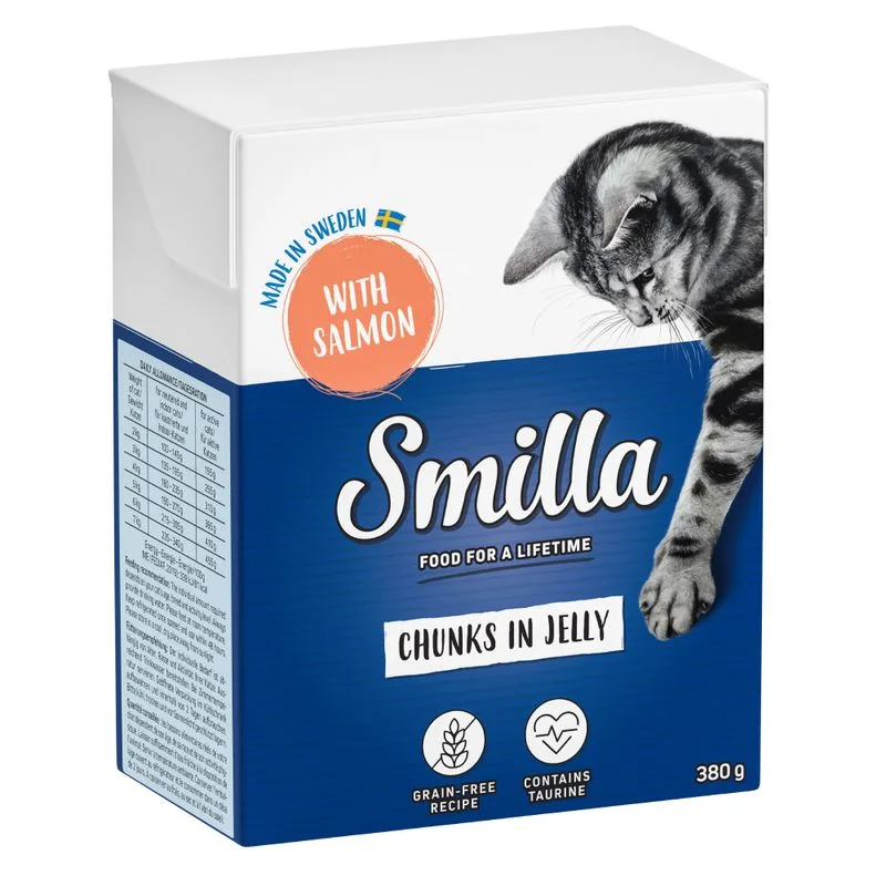 Smilla Bocconcini in Gelatina 24 x 380 g umido gatto (Salmone)
