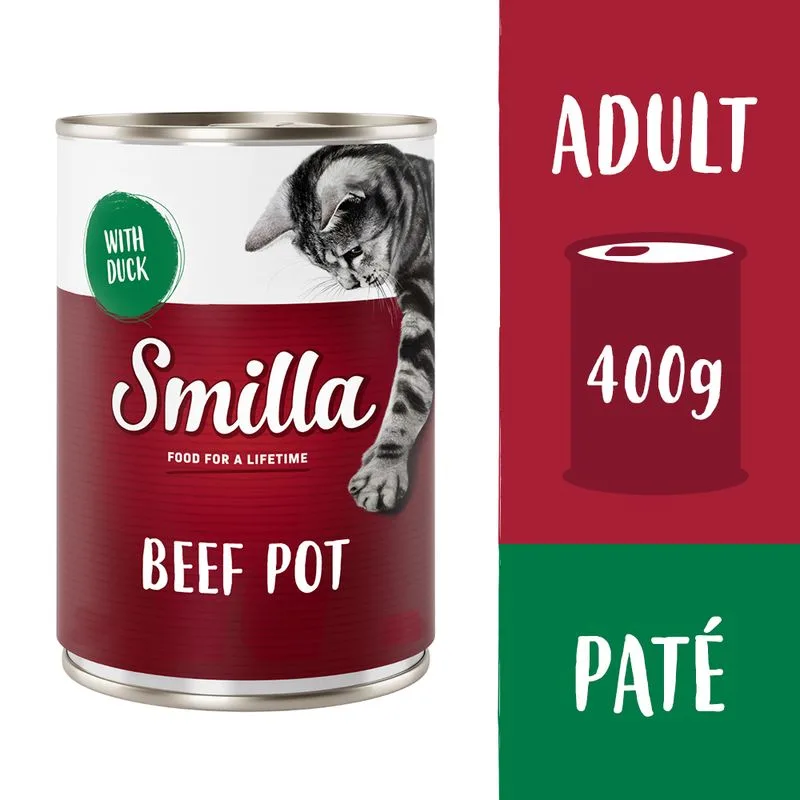 Smilla Delizie al Manzo 6 x 400 g umido gatto (Manzo con Anatra)