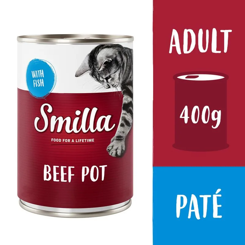 Smilla Delizie al Manzo 6 x 400 g umido gatto (Manzo con Pesce)