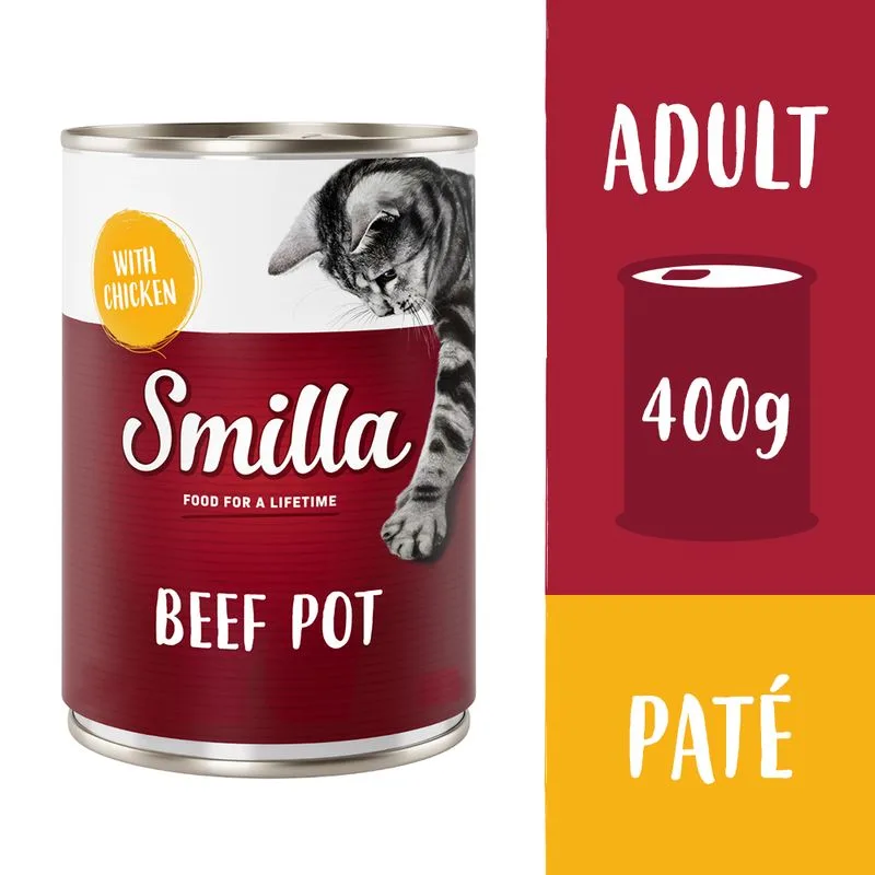 Smilla Delizie al Manzo 6 x 400 g umido gatto (Manzo con Pollo)