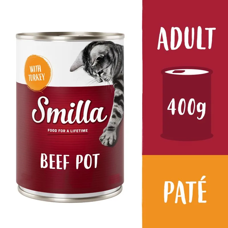Smilla Delizie al Manzo 6 x 400 g umido gatto (Manzo con Tacchino)