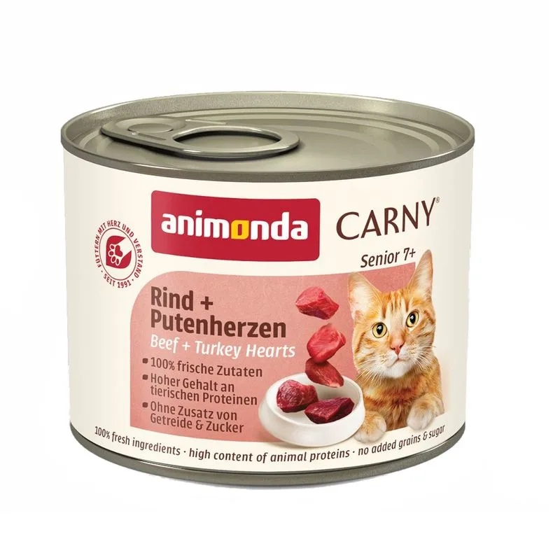 animonda Carny Senior 6 x 200 g (Manzo & Cuori di Tacchino)